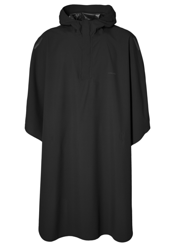 Merkloos Basil poncho Hoga one size Jet Black