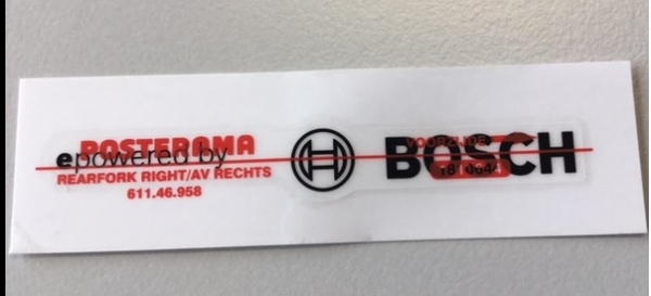 Bosch DECAL EPOWERED BY BLACK Transparant