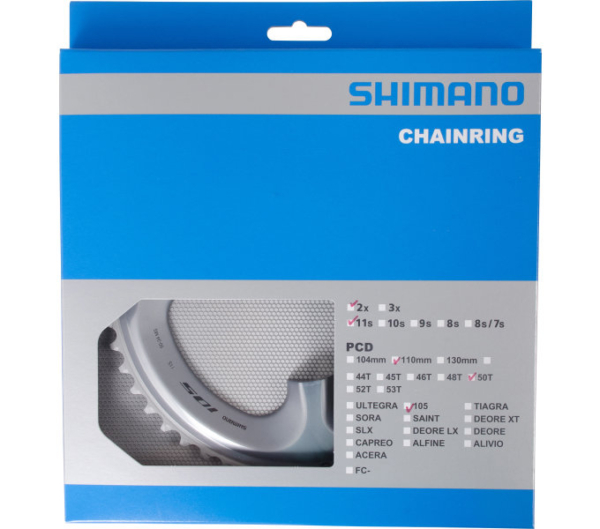 Shimano Kettingblad 50T-MS 105 ZILVER