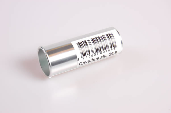 Merkloos ZADELPENVULBUS ALM 25.4-27.2 80MM ZILVER