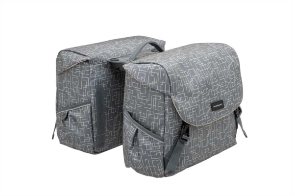 New Looxs fietstas dubbel Mondi Joy Rackt Ivy Grey