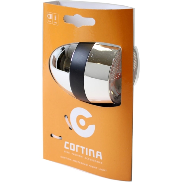 Cortina koplamp Amsterdam E-bike chroom/zwart