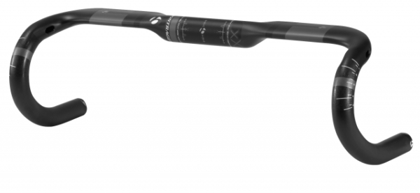 Bontrager XXX Aero Matte Uni-Directional Breedte=440 mm;Drop=123 mm;Klem=31.8 mm;Reikwijdte=85 mm Carbon