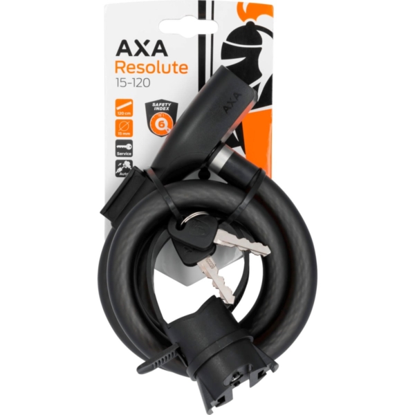 Axa Kabelslot Resolute 120/15 Zwart