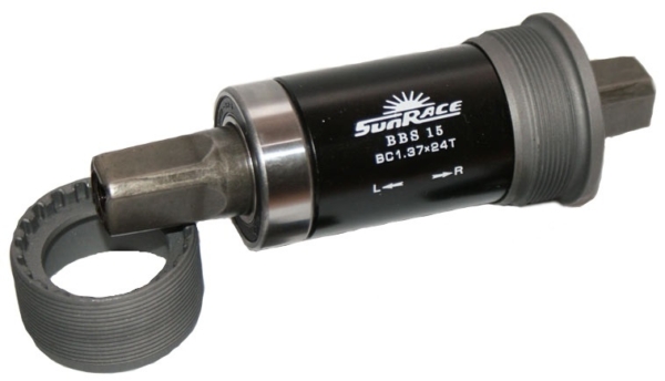 Sunrace trapas 68/116mm BSA stl Zwart/Grijs