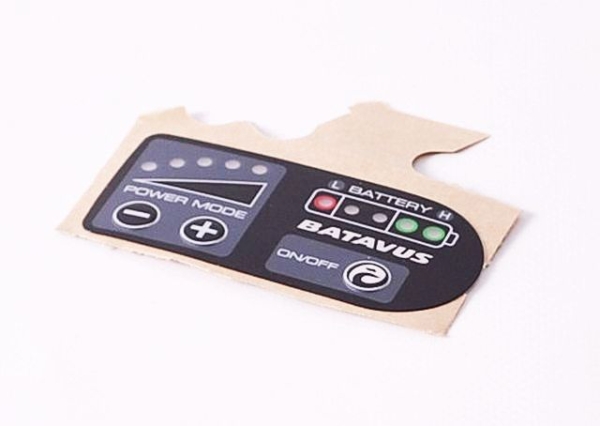 Batavus EBP STICKER E-MOT 24V DISPLAY BAT ZW Zwart