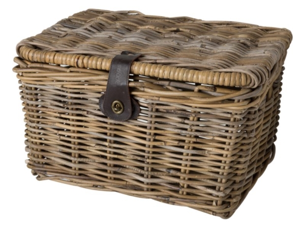 Hesling ROTAN MAND MET KLEP Grijs